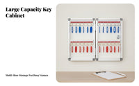 Secure Locking Mechanism Wall-Mounted Key Cabinet Includes Color-Coded Tags Wall-Mounted Key Safe Space-Saving Lock Box Heavy-Duty Construction for Realty Estate Agents, Property Managers, Car Dealership, Reception Desk, Warehouse, Workshop