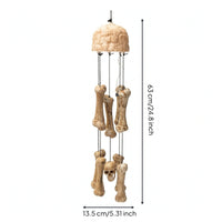 Halloween Wind Chime with Skulls Light-up Electric Wind Chime Creepy Hanging Skull Decoration for Party Hosts, Doorways