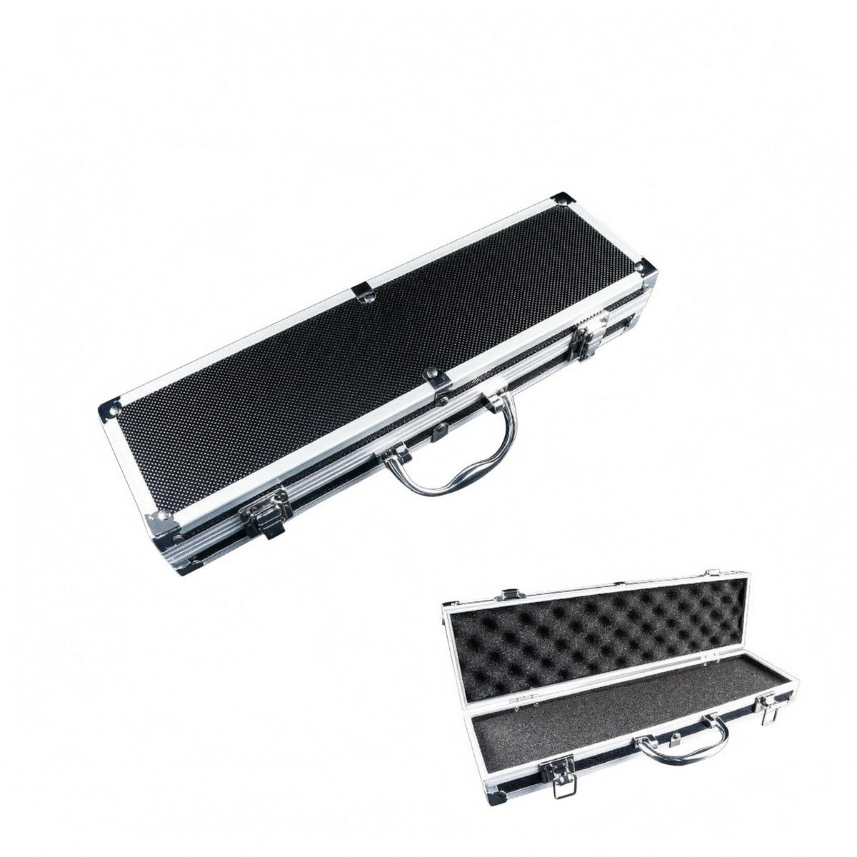 Foam-Lined Aluminum Case Metal Latches Hardhard-Shell Enclosure Industrial Style