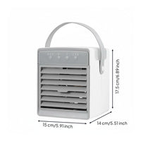 Low Noise Portable Air Cooler 3 Speed Settings Desktop Water Cooling Fan Energy Saving for Office Workers, Students, Bedroom, Dorm Room
