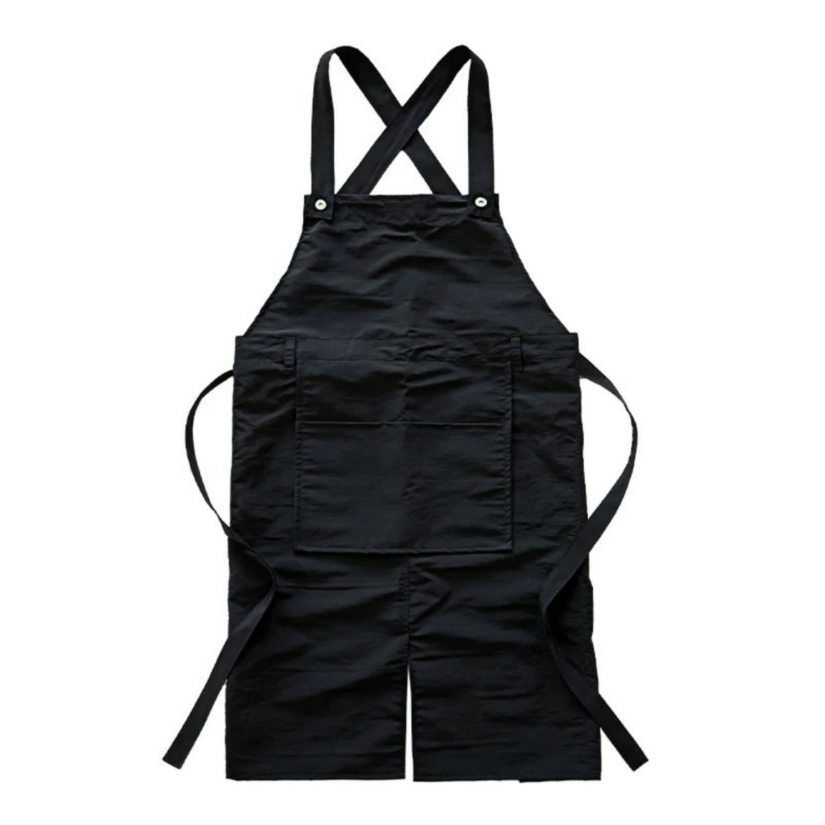 Lightweight Crossed-Back Apron Adjustable Apron with Pocket Split Hem Workwear Soft for Baristas