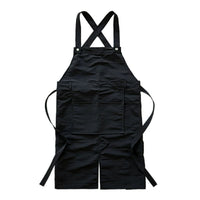 Lightweight Crossed-Back Apron Adjustable Apron with Pocket Split Hem Workwear Soft for Baristas