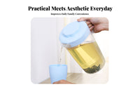 5 Pieces Large Capacity Cold Water Kettle Heat Resistant Pitcher with Lid Shatterproof Transparent Drink Jug with Lid for Parties, Picnics