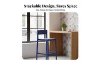 Space-Saving Stackable High Stool Minimalist Design Counter Chair With Footrest Kitchen Seating Easy to Clean for Homeowners, Business Owners, Adults, Cafe, Hotel, Restaurant, Dining Room