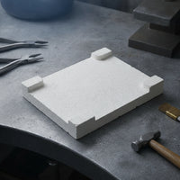 Refractory Soldering Plate Heat-Resistant Soldering Plate with Positioning Tabs Board High Temperature Work Surface Fireproof
