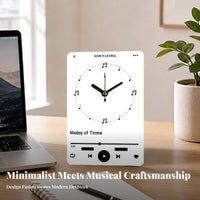Easy-to-Read Dial Now Playing Clock Goods Tabletop for Desktop Display