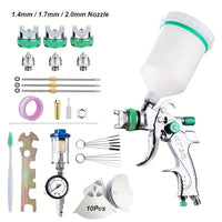 Pneumatic 2008 Spray Gun 1.4/1.7/2.0mm for Automotive Sheet Metal Upper Reservoir HVLP Paint Sprayer