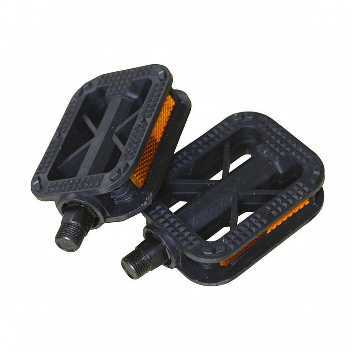 14 Mm Thread Flat Bike Pedals Plastic Anti-Slip Bike Pedals Rectangular Non-Slip Bike Pedal Threaded Spindle