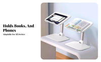 Foldable and Portable Adjustable Reading Stand Versatile Use Adjustable Floor Reading Stand Multi-Functional Book Holder Stable Base for Children, Students, Bedroom, Living Room, Couch, Office