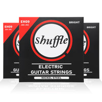 EH09 Electric Guitar Strings, Nickel Steel Wound, 6-Pack, Anti-Rust Coated, Replacement Strings