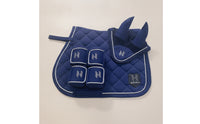 Horse Riding Set with Leg Wraps Comfortable Saddle Pad and Ear Bonnet All-Purpose Saddle Pad with Ear Bonnet for Equestrians