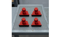 4 Pieces Red Tabletop Clamp Stop Block Cylindrical Top Plastic Clamp Stop