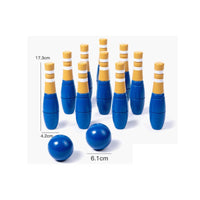 Wooden Bowling Toy Smooth Wooden Bowling Set for Playroom