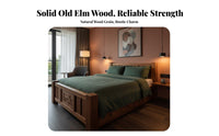 No Box Coil Needed Solid Wood Storage Bed Heavy Duty Chinese Design Platform Bed Modern Design Bedroom Furniture for Hotel Owners, Homeowners, Apartment Dwellers, Homestay, Guest Room