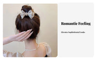 Large Ribbon Jaw Fastener Elegant Design Large Textile Ribbon Jaw Fastener Stylish Accessory Strong Hold Lightweight for Women