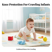 2 Pieces Infant Crawling Knee Pads Soft Cushion Infant Knee Pads Skin-Friendly for Young Children, Gift Donors, Learning to Walk, Activity Time