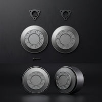 Wheel Hub Cap with Screws Fast-Release Wheel Center Cover Screws Silver Finish Fasteners for Hobby Builders