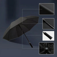 Waterproof Large Canopy Umbrella Water-Repellent Umbrella with Automatic Open Classic Heavy Duty for Commuters, Rainy Days