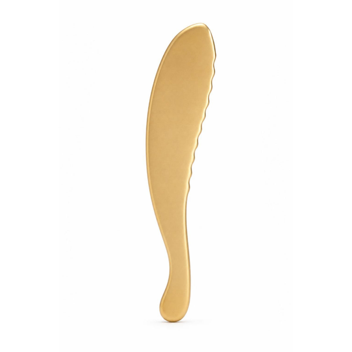 Scalloped Brass Gua Sha Curved Gua Sha Board Easy to Clean Massager Beginner-Friendly