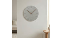 Wooden Wall Clock Non Ticking Roman Numeral Wall Clock Decorative for Office