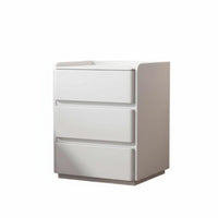 With Combination Lock Locking Bedside Cabinet Modern Design Nightstand Secure Storage Bedroom Furniture Fully Assembled for Apartment Dwellers, Homeowners, Students, Hotel Room, Office