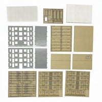 Model Building with Balconies Pre-Cut Apartment Model Kit Paintable Multi-Story for Modelers, Railway Layouts, Dioramas
