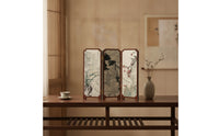 Mini Desktop Folding Screen Traditional Mini Folding Screen Tri-Fold Decorative Plaque Foldable Three-Panel Divider Compact