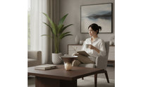 Pedestal Tray with Stone Base Modern Decorative Centerpiece Bowl Minimalist Stainless Steel Fruit Bowl for Entryway