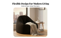 Signature design and aesthetic pouch chair Armchair Retro feel Oversized Corduroy Lounger space-saving Footprint Lounge Chair distinctive Shape for Students, Apartment Dwellers, Living Room, Balcony, Small areas, literary corner