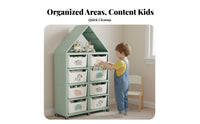 children's Book and Toy Organizer front-facing Display for young children, Educators