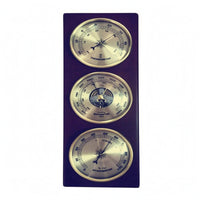 Vertical Thermometer Air Pressure Gauge Hygrometer Gold-Tone Wall Mount Weather Station Easy to Read Gauge Wall Weather Station Vintage Style