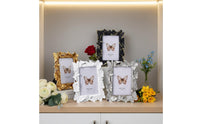 Butterfly Photo Frame Raised Relief Ornate Picture Frame for Shelf