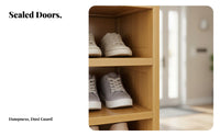 Space-Saving Multi-Layer Shoe Cabinet Easy Assembly Narrow Entryway Shoe Rack Sturdy and Long-Lasting Removable Shelves for Apartment Dwellers, Homeowners, Dorm Room, Small Areas, Hallway, Bedroom