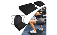 Non-Slip Squat Block Block Lightweight EVA Foam Calf Stretcher Slant Board Portable Heel Elevation Ramp 2-in-1 Design for Athletes, Weightlifters, Home Gym, Physical Rehabilitation