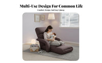 Removable and Washable Cover Adjustable Backrest Lounger Comfortable Armrests Adjustable Padded Lounger Multi-Functional Lazy Sofa Ergonomic Support for New Mothers, Students, Young Adults, Bay Window, Nursing, Living Room, Small Apartments