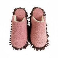 Detachable Mop Slippers Fleece Lined Cozy Floor Cleaning Slippers Time Saving Indoor Footwear for Home