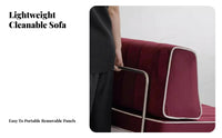 Sectional Unit Sofa Removable and Cleanable Cover L-Shaped Sectional Sleeper Transintended Forable to Bed Reconfigurable Layout