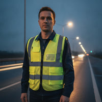 Breathable Reflective Safety Vest Lightweight High Visibility Vest Safety Apparel Long-Lasting for Workers, Security Personnel, Roadside, Nighttime, Warehouses, Outdoor Activities