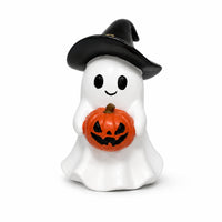 Ghost Figurine with Pumpkin Freestanding for Shelf