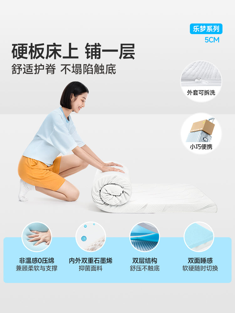 眯狸不塌陷不变形记忆棉床垫大学生宿舍单人租房专用床褥垫子薄垫