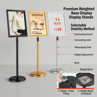 A4 Sign Holder Stand, Floor Standing Poster Stand, Adjustable Sign Holder Stand, Metal Sign Holder Floor Standing, Weighted Base Sign Holder