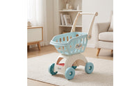 Children's Play Trolley Cart Shopping Cart Playset Compact for Kids