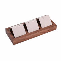 Modular Walnut Jewelry Display Set Elegant Design Wooden Jewelry Holder Velvet Lined for Retail Shop