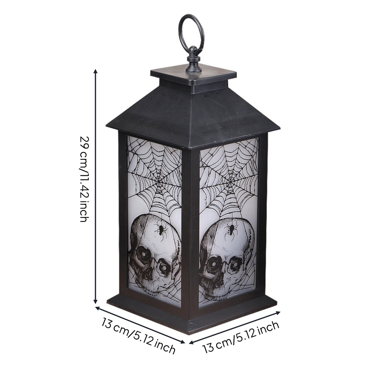 Halloween Lantern Gothic Lantern with Hanging Loop Lanterns Decorative Indoor for Party Hosts, Haunted House, Home Decor