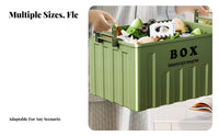 Utilitarian Design Storage Box Large Capacity Car Trunk Organizer Camping Storage Bin Portable Stackable Organizer Crate