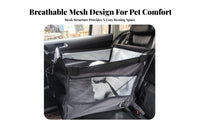 Comfortable Dog Car Safety Seat Breathable Mesh Openings Safety Pet Travel Seat Soft Padded Cushion for Cat Owners, Road Trips, Outdoor