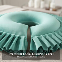 Removable Washable Cover Beauty Bed Headrest Cushion Soft and Supportive U-Shaped Face down Pillow Easy to Clean for Spas, Medical Office