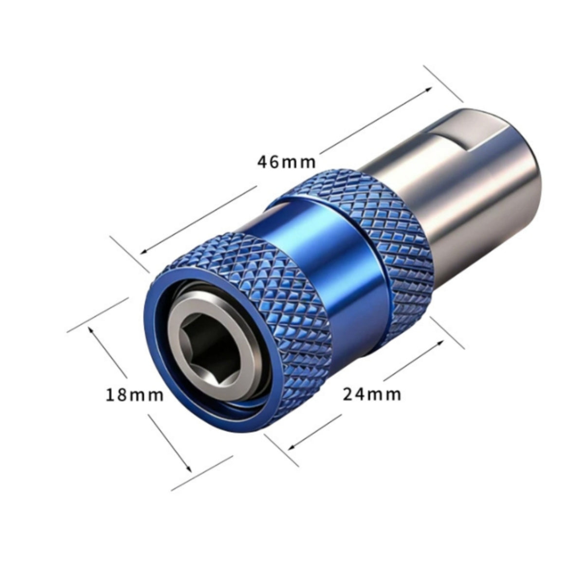 Chrome Vanadium Steel Drill-to-Screwdriver Adapter Quick Change Hex Shank Adapter Metal Body Socket Driver Adaptor Compact