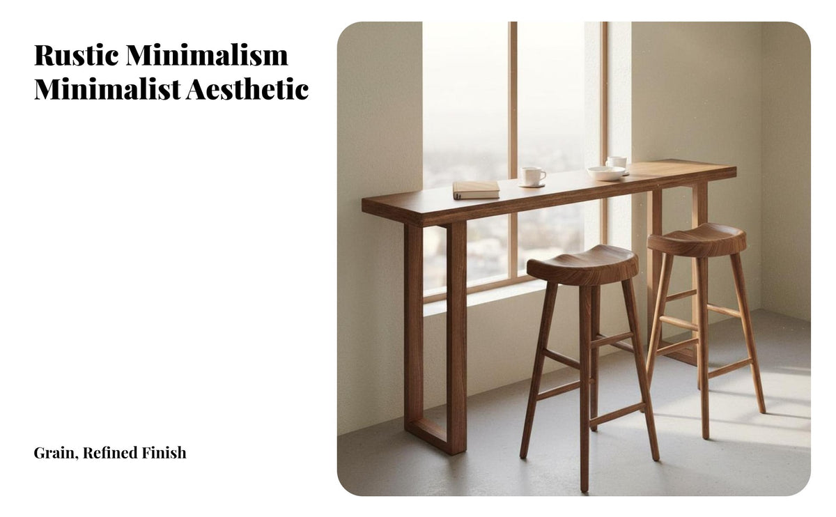 Earthy Simplicity Design Bar Table Versatile Use Solid Wood Bar Table Sturdy Structure for Homeowners, Interior Designers, Restaurant, Guesthouse