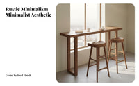 Earthy Simplicity Design Bar Table Versatile Use Solid Wood Bar Table Sturdy Structure for Homeowners, Interior Designers, Restaurant, Guesthouse